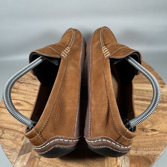 Cole Haan Men's 8.5 Wyatt Penny Driver C30966‎ Suede Brown British Tan - Picture 5 of 8